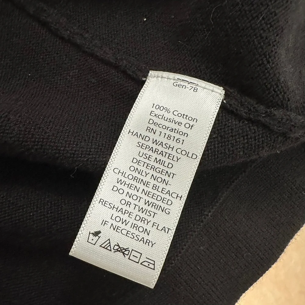 Quacker Factory Womens Black Cotton Rhinestone Open Front Longline Vest Layering